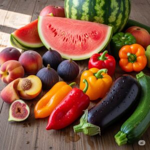 Frutta e verdura di stagione ad agosto