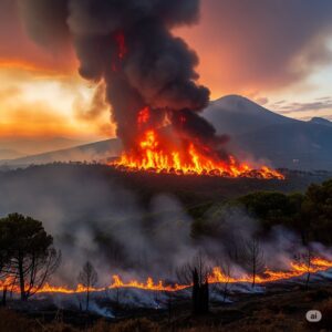 incendio Vesuvio emergenza Protezione Civile Vesuvio