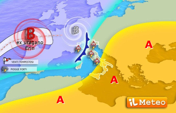 ex Uragano Erin Italia