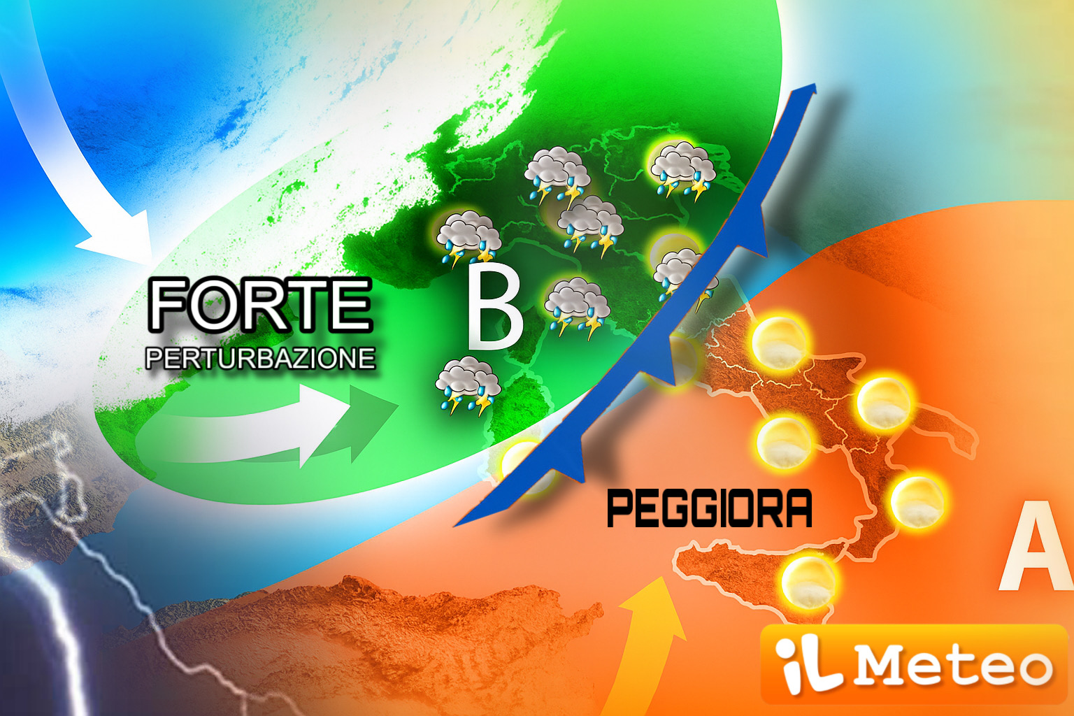meteo perturbazione atlantica
