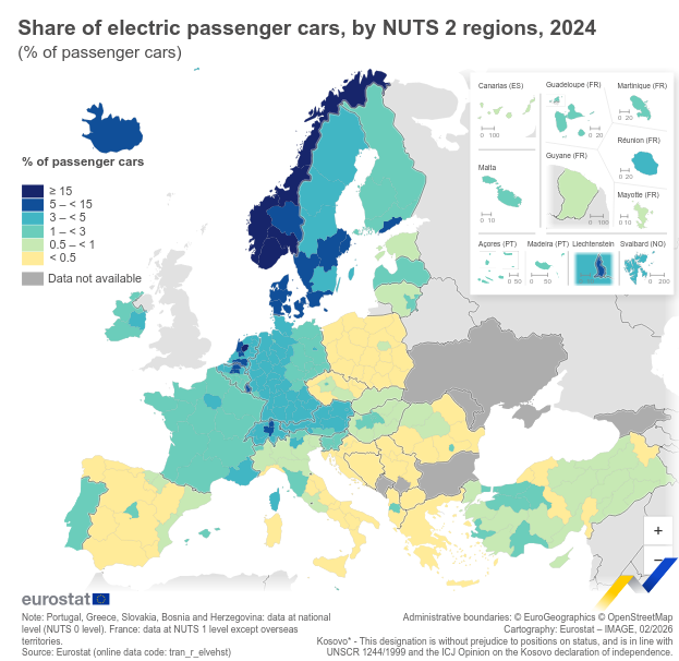 autoele2 Flevoland, Stoccolma e Valle d’Aosta: le regioni europee leader per veicoli elettrici e commerciali